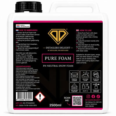 DETAILERS DELIGHT PURE FOAM – PH NEUTRAL SNOW FOAM 2.5L