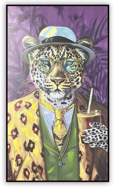 Schilderij cool cheetah 70x120cm