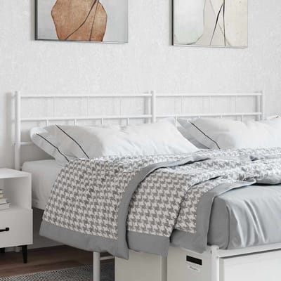 vidaXL - Vervangend - hoofdbord - 200 - cm - metaal - wit