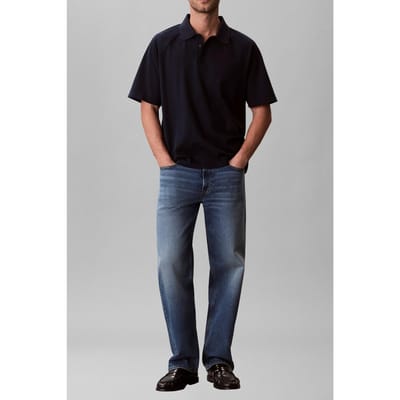 Calvin Klein Ss Easy Bar Jacquard Polo Dark Sapphire Taglia: S | Polo Outlet | Uomo | Blu