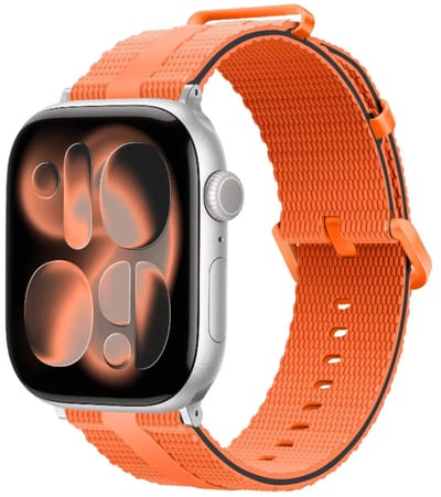 Strap-it Sportief siliconen bandje geschikt voor Apple Watch 1/2/3/4/5/6/7/8/9/10/11/SE/SE2/SE3 - Maat: 38/40/41/42mm Oranje