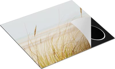 Chefcare Inductie Beschermer Strand en Zee met Begroeiing - 60x50 cm - Afdekplaat Inductie - Kookplaat Beschermer - Inductie Mat
