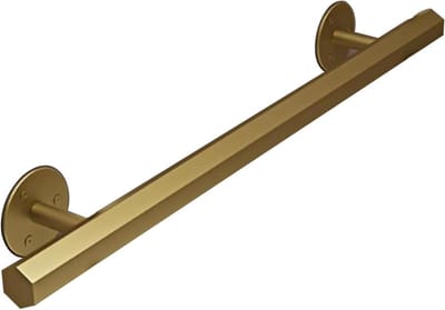 Trapleuning - Wandsteun - Veiligheid Binnen - Industrieel Waterbuis - 40 cm - Goud