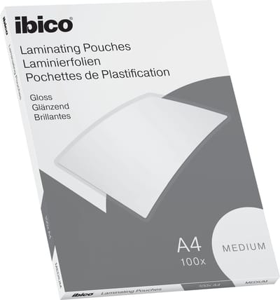 Ibico Basics A4 Lamineerhoezen, Glanzend - 100 micron - 100 Stuks - Glashelder
