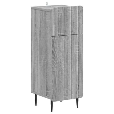 vidaXL - Badkamer - Opbergkast - ZWOLLE - Grijs - Sonoma - 30 - x - 31 - x - 79,5 - cm