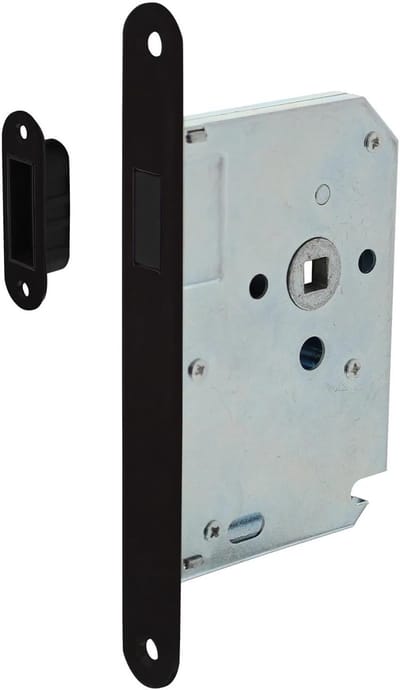 Magneetslot Zwart - Loopslot Binnendeur - Strakke Afwerking - Magnetische Werking - 50 mm Doornmaat - Zwart