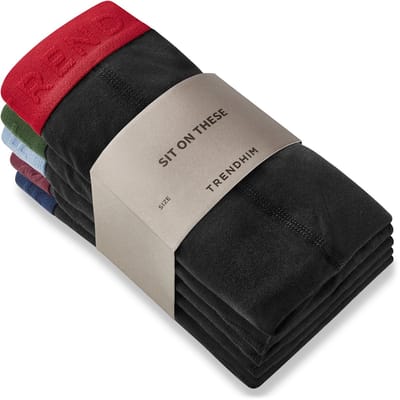 XXL - FreeFeel | Set van 5 zwarte bamboe boxershorts | Donkergekleurde taillebanden