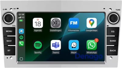 Carplay autoradio voor Opel Astra | Corsa | Zafira 2000 t/m 2013 | Android 13 | Draadloos Apple Carplay & Android Auto | 2GB + 64GB | 4-Core processor | Denago | 2025 model | 2000 2001 2002 2003 2004 2005 2006 2007 2008 2009 2010 2011 2012 2013