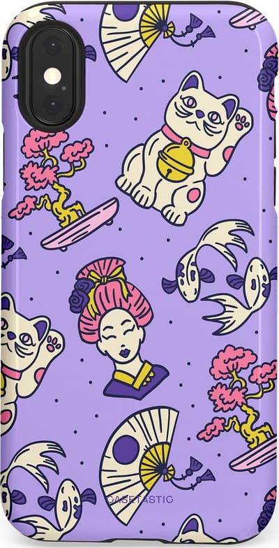 Casetastic Hoesje Geschikt voor Apple iPhone X/Xs - Stijlvolle Beschermende Duo-layer Case - Bonsai