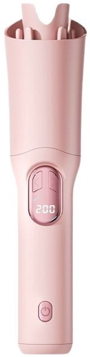 Roze automatische krultang - cadeau voor vrouwen (roze en wit, 1,25 inch) - negatieve ion technologie -teen meisje gifts trending stuff- ontketenen uw charme: onmiddellijk krullen met een druk op de knop - twee stuks