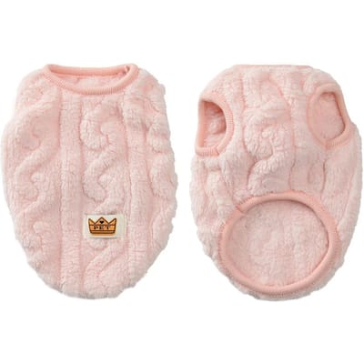 Vêtements Mignons Chauds pour Chat Automne Hiver Pull en Polaire pour Petits Chats Vêtements pour Chien Chaton Chiot Pull Animal de Compagnie Sphynx Costume de Noël (Pink,XS) rose
