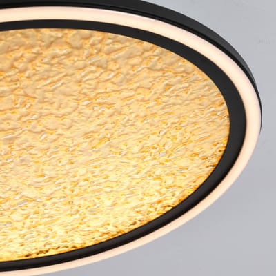 Searchlight LED plafondlamp Luna, Ø 40 cm, zwart/goudkleurig, metaal