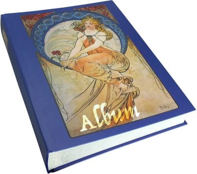 SAFE Decoratief postzegel insteekboek met 30 witte pagina’s en 60 bladzijden - verkrijgbaar in meerdere kleuren