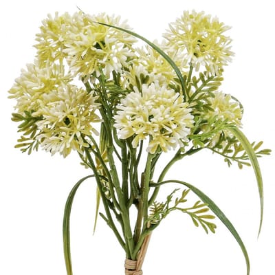 Kunstbloemen wit allium decoratie sieruien 34cm 3st in bos, 3 stuks