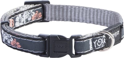 Rogz Fancy Halsband Island - Hondenhalsband - Coral Zilver Xs
