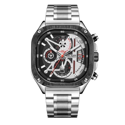 Manike 2217 Chronograaf Herenhorloge – Klassiek Sportief Design – Quartz Uurwerk – Vlindersluiting – Premium Editie – 3ATM – Datum & 24-uursweergave – Geschenkdoos