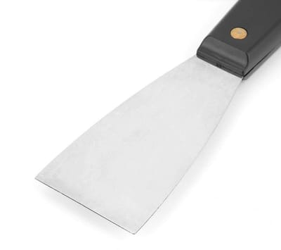Dailygoods- Spatel Roestvrij Staal - Professioneel Ontwerp - Ergonomische Handgreep - Hoge Hardheid - Duurzaam - Onderhoudsfunctie - Schraper