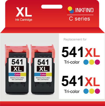 INKFIND 541XL Inktcartridge compatibel met Canon541 Canon 541 Canon CL-541 CL-541XL Hoge Capaciteit / 2-pack Kleur
