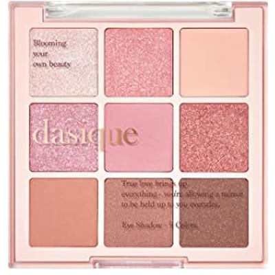 Palette d'ombres à paupières officielle Dasique #04 Pastel Dream, Palette d'ombres à paupières 9 couleurs, Ombre à paupières, Correcteur de cernes, Palette d'ombres à paupières (1 Palette) pink