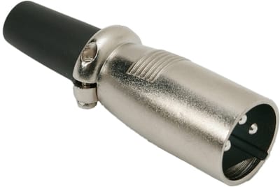 5x XLR Stekker 3-Pins – Male Audio Connector – Schroefmontage – Met Trekontlasting – Metalen Behuizing - 5 Stuks [05205]