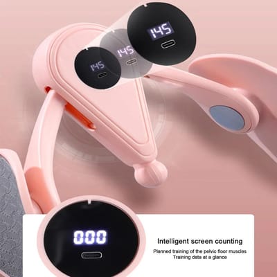 Dijtrainer Voor Vrouwen - Bekkenbodemtrainer - Thuistraining Yoga - Interactief Trainingsscherm - 28.3 x 20.4 cm - Roze