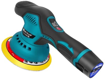 Cellista Polijstmachine Draadloos 20V - Dual Action Polisher - Auto Polijstapparaat - Excentrische Buffer - Variabele Snelheid 2800-5500 RPM - 14,7cm Pad