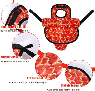 Allecto - Kip Zadel Set - Beschermende Kleding voor Kippen - Verstelbare Bandjes voor Comfort - Perfect voor Tuin en Boerderij - Veiligheid voor K