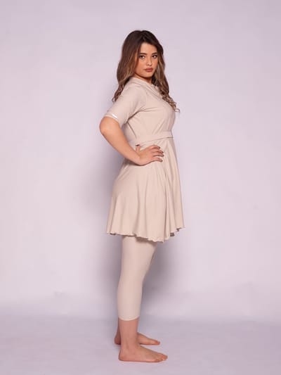 MYKINY BRAND - Semi burkini - Naira - Beige bone - Maat L - Waterafstotend