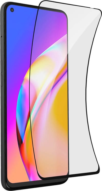 Force Case, Screenprotector geschikt voor Oppo A94 5G - Tempered Glass 2.5D, Transparant