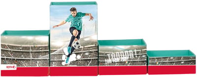 ROTH multi-pennenbakjesset 'Voetbalster', van karton, 4 vakken