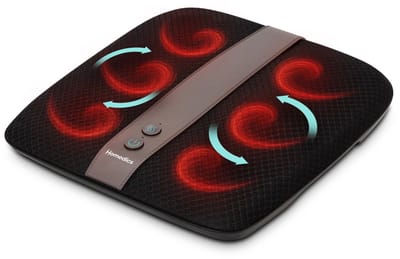 HoMedics Shiatsu Voetmassage Apparaat met Warmte - 28 Roterende Massageknoppen - Bloedsomloop - Voetmassager met Verlichte Warmte voor Thuis - FMTS12H