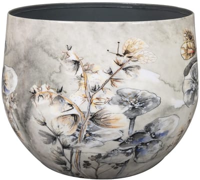 TS Collection - Bloempot Moonlight meadow - 21x16 - Metaal & Epoxy - Exclusieve woonitems voor binnen - Handgemaakt - Unieke print - Designed by Lammie