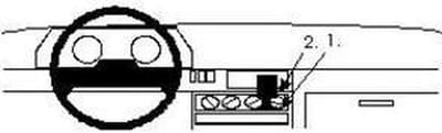Brodit ProClip houder geschikt voor Renault Clio I 1991-1998 Center mount. LET OP: UITLOPEND ARTIKEL, KAN NIET RETOUR!