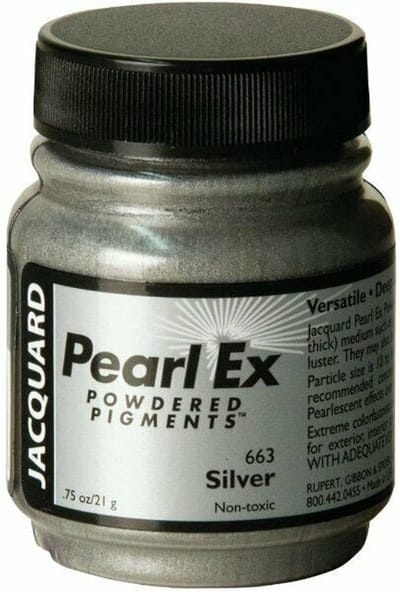 Jacquard Pearl Ex Pigment zilver 21 gr - creatief poeder voor knutselen.