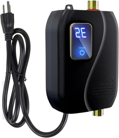 Elektrische doorstroomboiler - Mini boiler on demand - Direct warm water - Tankloos ontwerp - 3000 W - Zwart