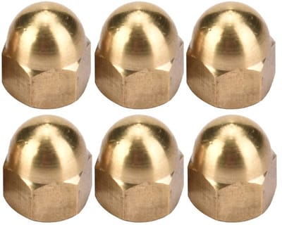 Dailygoods - Messing Acorn Moer Kit - Bevestigingsmiddelen - Hoogwaardige kwaliteit - M6 - Perfect voor voertuigen en meubels - Set van 20 stuks