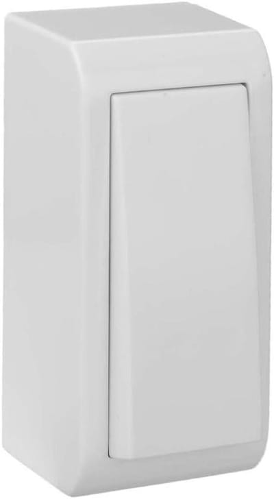 Smalle wandknop met wit oppervlak voor moderne installaties