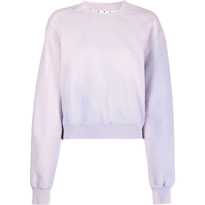 Gebroken wit paars wassweatshirt
