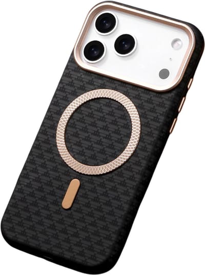 Premium Magnetische Beschermhoes – Geschikt voor iPhone 17 | Met Metalen Camera-knop, Verhoogde Bumper, Slank Design & Volledige Telefoonbescherming-Zwart