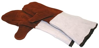 Hittebestendige Bakwanten - Ovenwanten Lange - Veilig Bakken - Hittebestendig Materiaal - 46 cm Lengte - Grijs