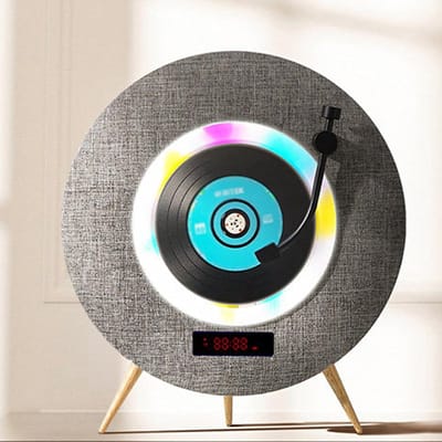 CD-speler, verticale CD-speler, met afstandsbediening en meerdere verlichtingsmodi, cd-uitwerpsysteem, ingebouwde dubbele luidsprekers met onafhankelijke holtes, voor woonkamer en slaapkamer.