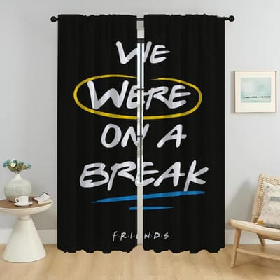 Rideaux Anti-moustiques Friends pour Appareil Photo Rideaux Élégants de Chambre 2 Pièces Rideau de Salon Paravent Voilage pour Chambre à Coucher Stores W50xH70cmx2pcs-CL gray