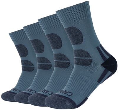 camano, Wandelsokken Sokken Functiesokken, multipack Meervoudig pakket 4-pack 4 paar sokken, enkelsteun anatomische pasvorm, sportsokken Wandelen sportief actief comfort, avontuur wandeling aangenaam voetklimaat.