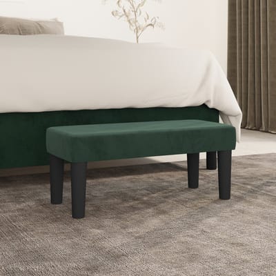 vidaXL - | - Bank - | - Donkergroen - 70 - x - 30 - x - 30 - cm - Fluweel