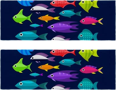 Sporthanddoeken Set - Microvezel Handdoeken - Actief Blijven - Sneldrogend Koel Effect - 2 stuks 29.5x81.5cm - Veelkleurig