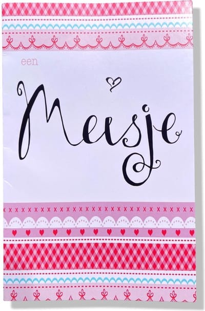 Een Dochter! - Luxe Geboortekaartje Meisje - 12x17cm - Gevouwen wenskaart met envelop