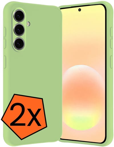 Hoes - 2 Stuks - Geschikt voor Samsung Galaxy A57 - Sterk & Shockproof - Case Siliconen - Back Cover - Telefoon Hoes - Groen