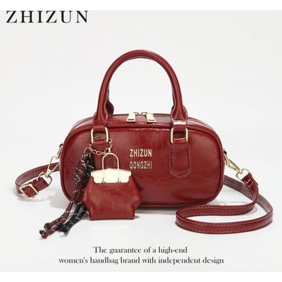 Nieuwe Mode Hanger Tas Europese en Amerikaanse Retro Handtas Hoge waarde Mode Grote Capaciteit Schoudertas Dames Tas . brown
