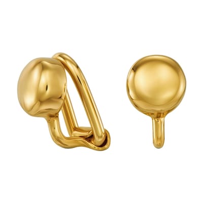 Traveller Clip Oorbellen - Oorclips Dames - 22kt Verguld - Knopje - 7 mm - 157849