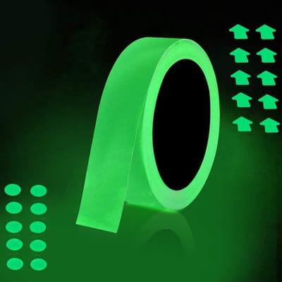 Luminous Tape van 10 meter x 2,5 cm - Fluorescerende Veiligheidstape voor Donker, Zelfklevende Decoratie en DIY Projecten